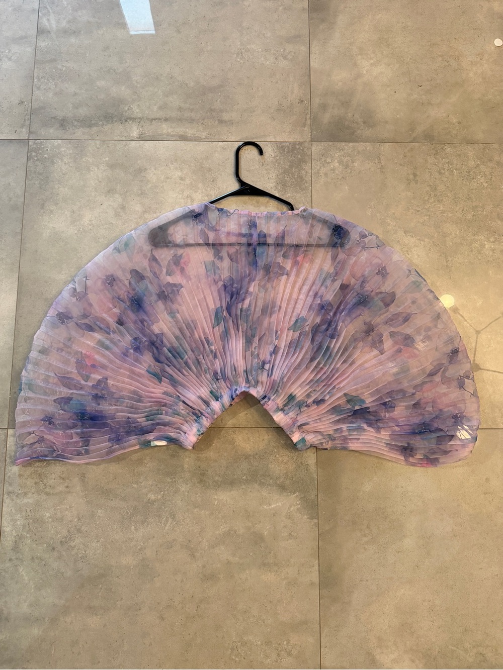 Floral Pleated Lavender Crop Top | 4